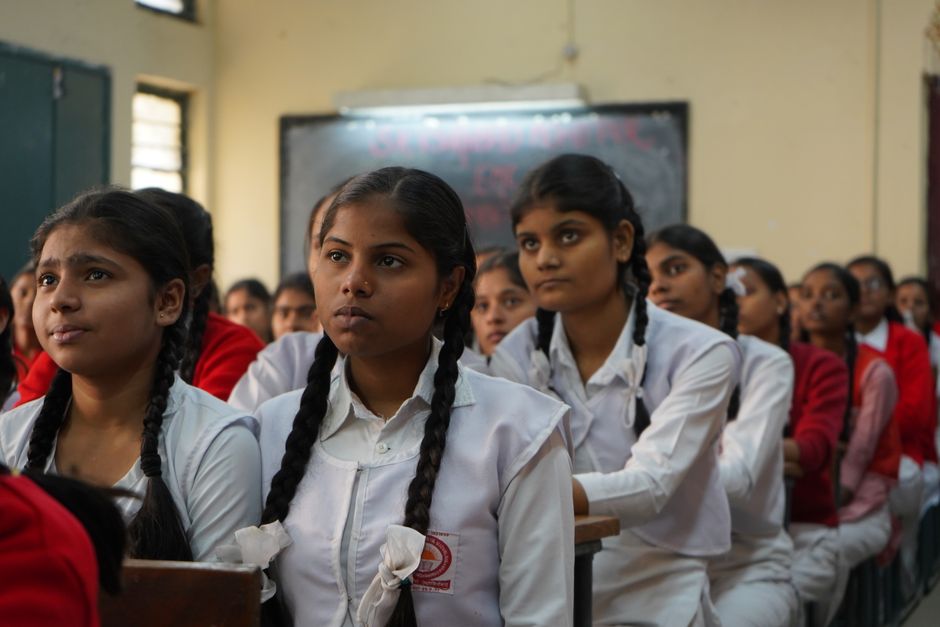 Senior students listening in class during a lesson